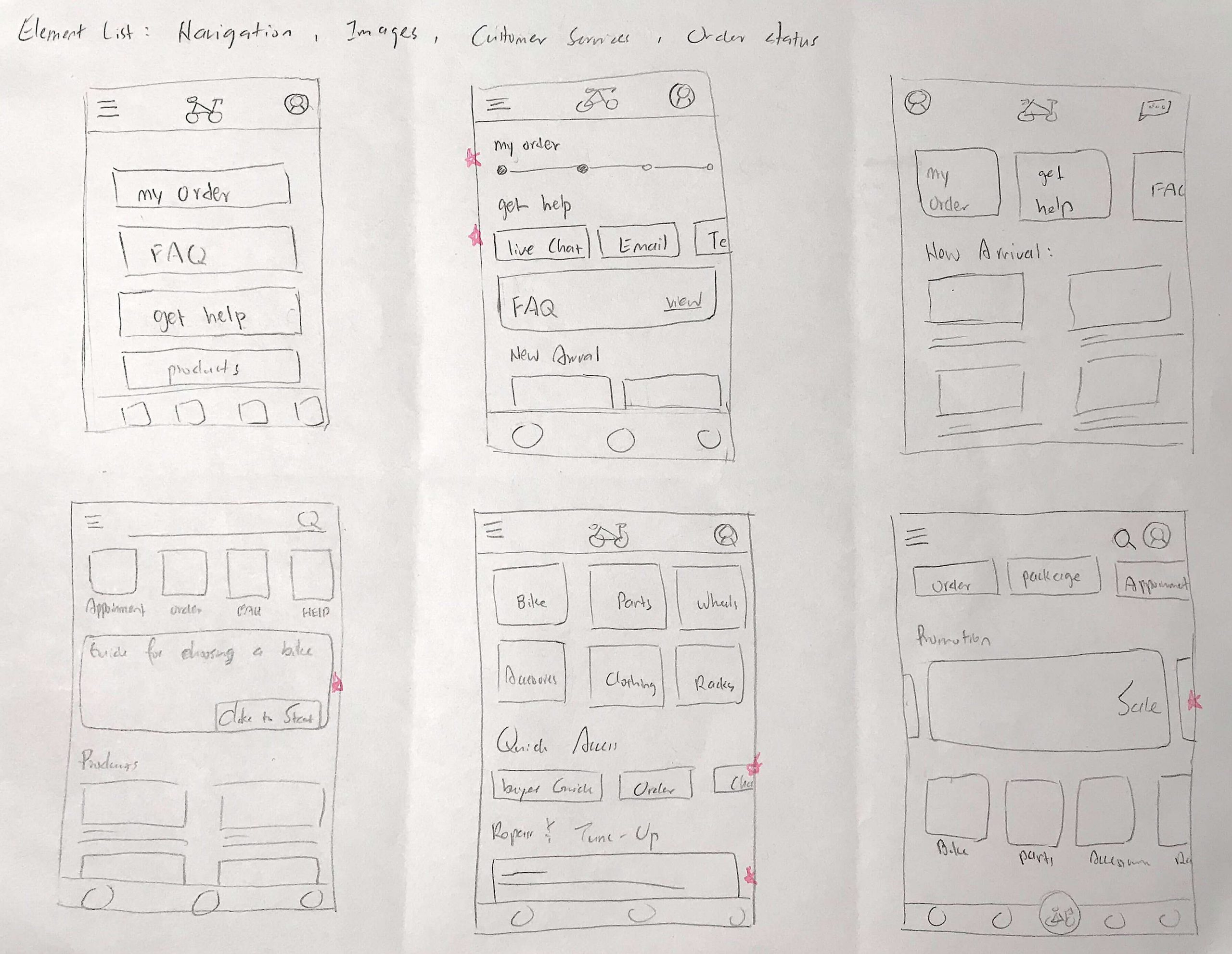 bike time paper wireframe